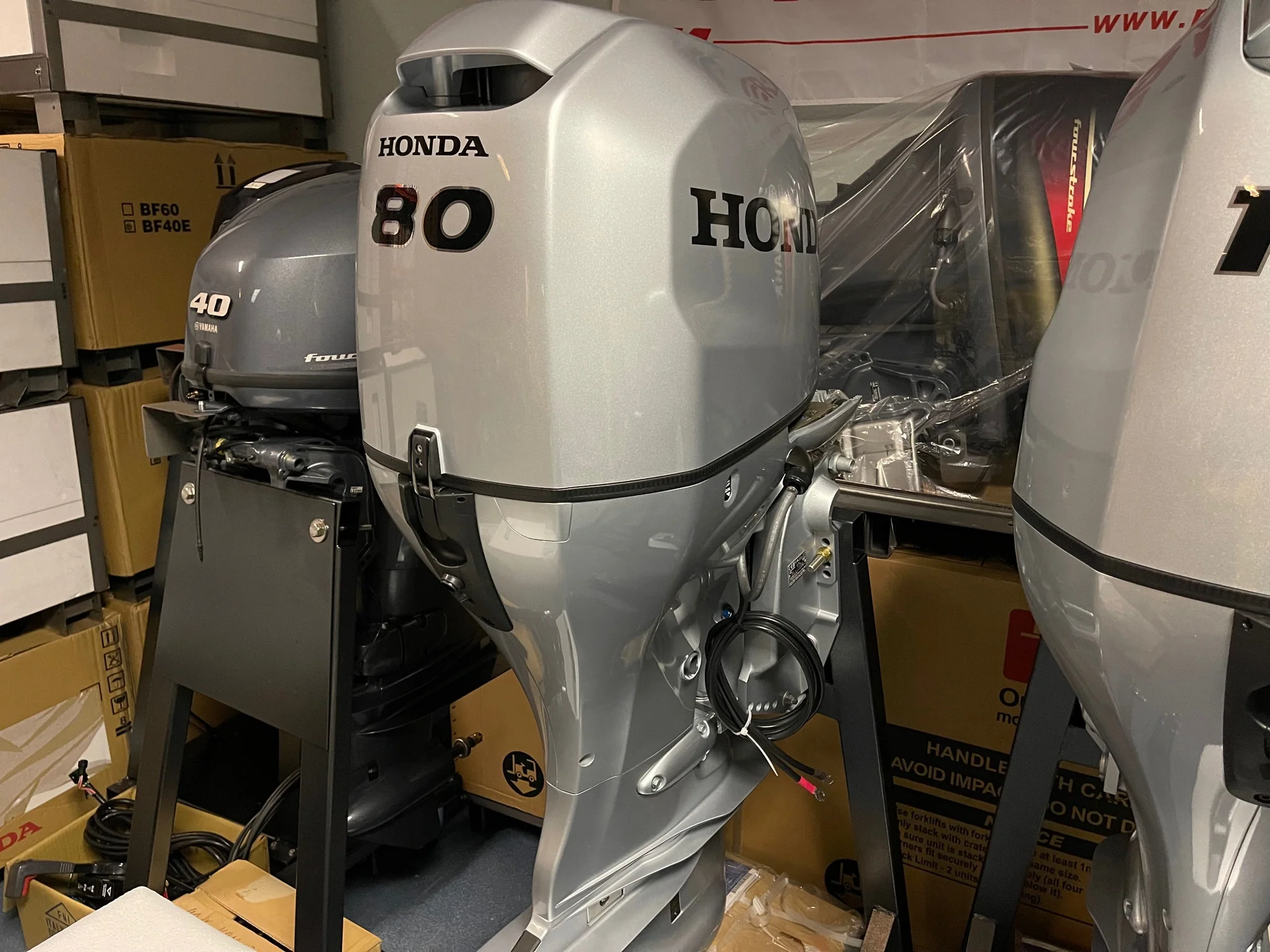 honda 80 hp long shaft bf80 lrtu (including remote control, gauges and propeller) honda 80 hp long shaft bf80 lrtu (including remote control, gauges and propeller)