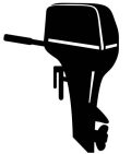 vector illustration of an outboard motor.